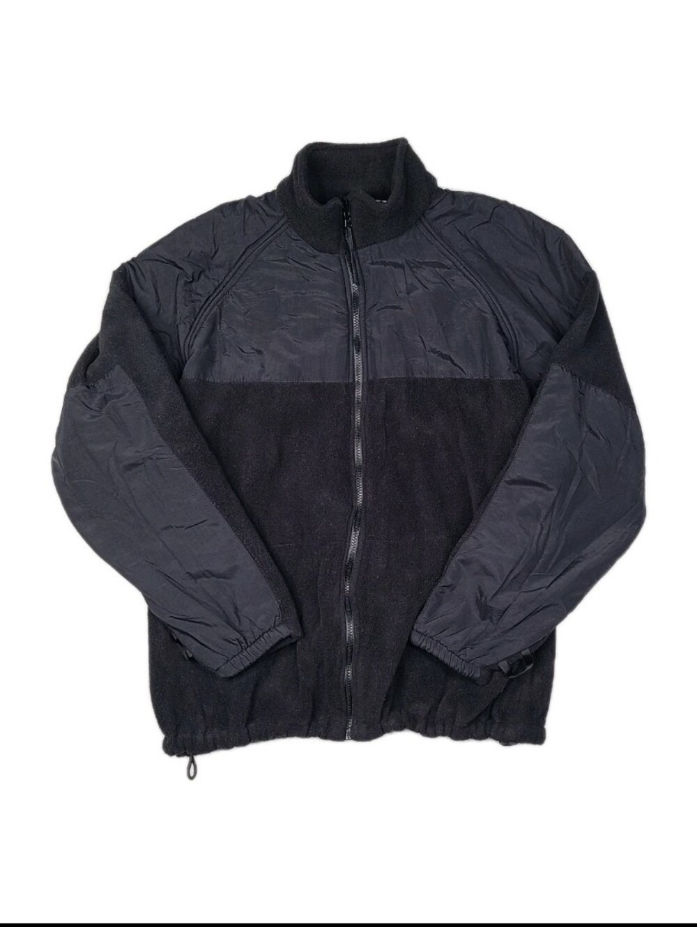 US Navy Fleece Parka Liner Mens Large Regular Black Full Zip Military Jacket